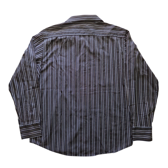 Ben Sherman Men's Striped Black  Multi-Color Cotton Button Down Shirt - Picture 2 of 6